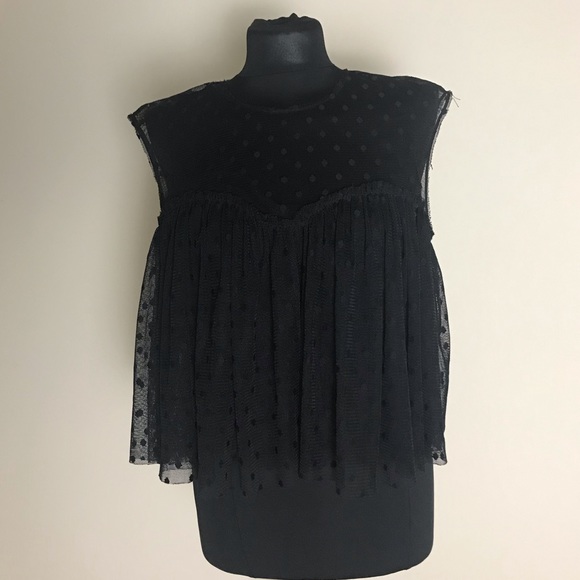 Zara Tops - Zara Black Lace Top